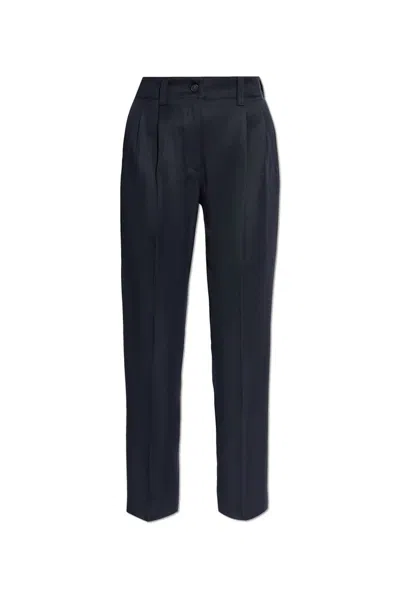 Golden Goose Deluxe Brand High Waist Tapered Tailored Trousers In Blue