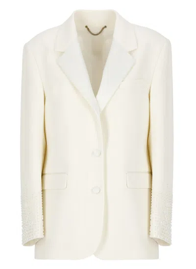 Golden Goose Deluxe Brand Ivory Maia Blazer In Beige