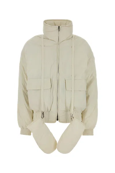 Golden Goose Deluxe Brand Ivory Nylon Padded Jacket In White