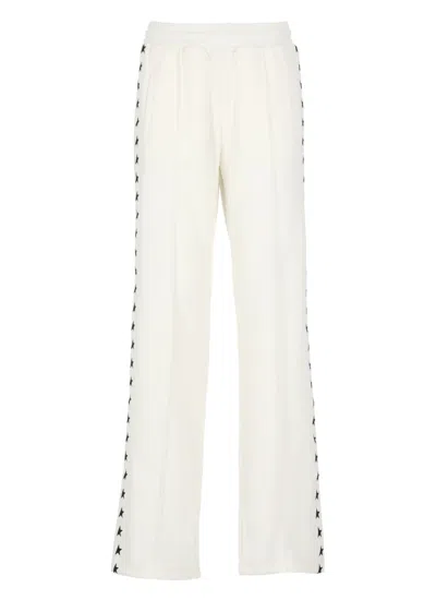 Golden Goose Deluxe Brand Ivory Pants With Elastic Waist In White