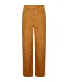 Golden Goose Journey Ws Pant Kim Long Leg Garment Dyed Embroid In Brown