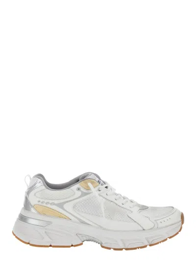 Golden Goose Deluxe Brand Leather And Fabric Blend White Low Top Sneakers