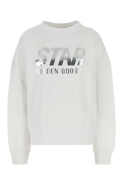 Golden Goose Deluxe Brand Logo-embellished Cotton Sweatshirt In White