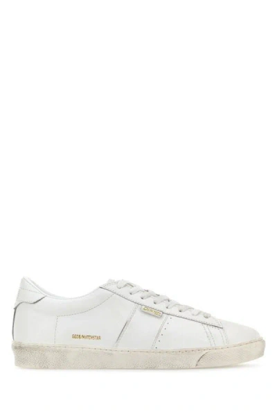 Golden Goose White Leather Matchstar Sneakers