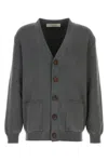 Golden Goose Cotton V-necked Cardigan In Gray