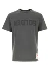 Golden Goose Anthracite Grey Vintage-effect T-shirt Men In Gray