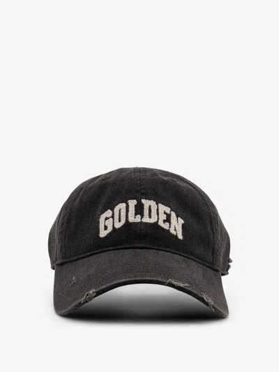 Golden Goose Deluxe Brand Men Demos Cotton Baseball Hat In Black