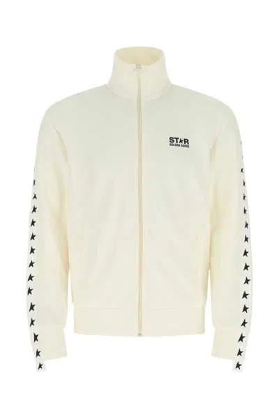 Golden Goose Deluxe Brand Men Ivory Polyester Denis Sweatshirt In White