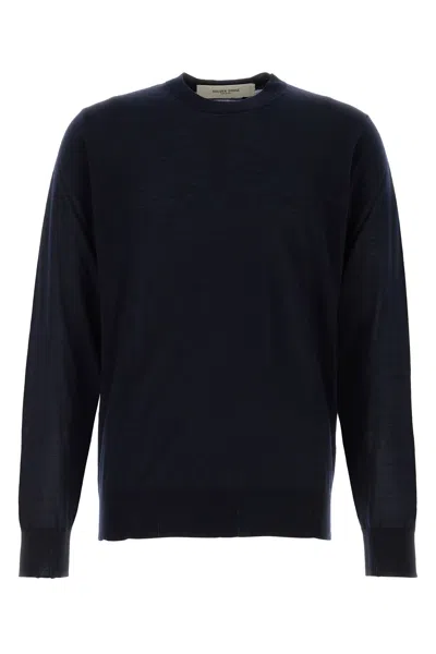 Golden Goose Deluxe Brand Men Midnight Blue Wool Sweater In Black