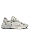 Golden Goose White Low-top Sneakers With Suede Inserts And Side Star In Leather Man In Gray