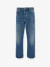 Golden Goose Denim Pants With Classic Five-pocket Design And Distinctive Patch In Blue