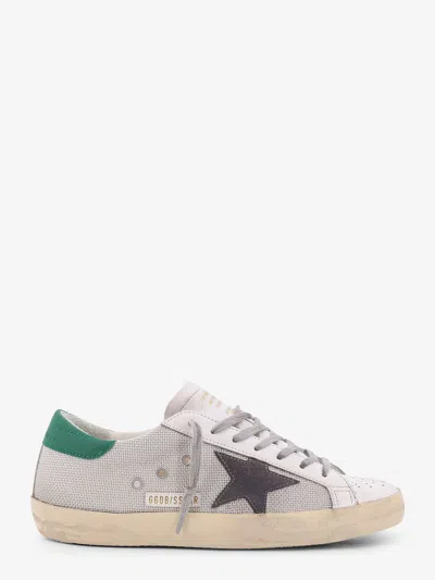 Golden Goose Deluxe Brand Men Super-star Classic With List Mesh And Leather Sneakers In Gray