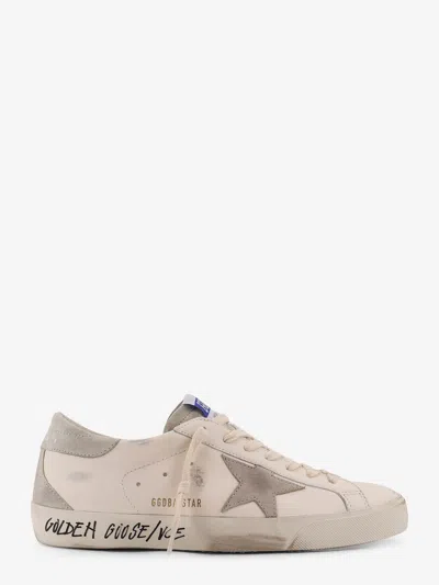 Golden Goose Deluxe Brand Men Super Star Leather Sneakers With Side Logo