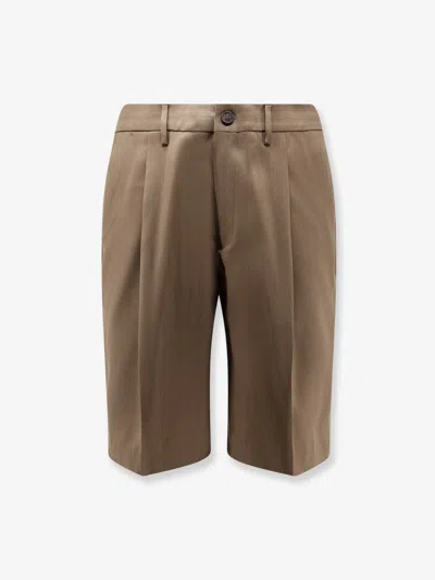 Golden Goose Deluxe Brand Men Virgin Wool Shorts In Brown