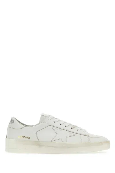 Golden Goose Deluxe Brand Men White Leather Stardan Sneakers