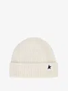 Golden Goose Deluxe Brand Men Wool Beanie Hat In White