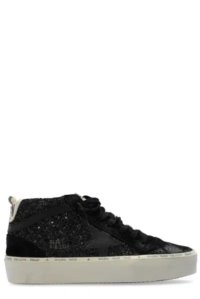 Golden Goose Deluxe Brand Mid Star Embellished High Sneakers In Black