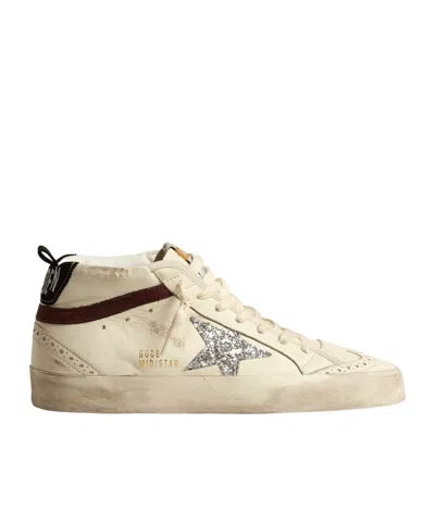 Golden Goose Deluxe Brand Mid Star Glittered Sneakers In Gray