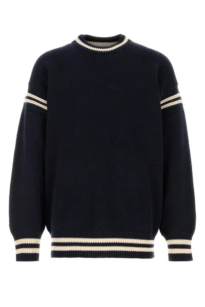 Golden Goose Deluxe Brand Midnight Blue Cotton Oversize Sweater In Multi