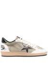 Golden Goose Ball Star Sneakers In Taupe Suede And Leather In Multicolor