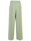 Golden Goose Sage Green Relaxed Fit Trousers With Functional Pockets In Green