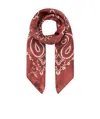 Golden Goose Deluxe Brand Paisley Printed Distressed Effect Scarf In Brown