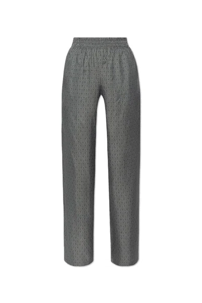 Golden Goose Patterned Loose-fit Trousers In Grey