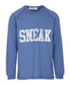 Golden Goose Crewneck Graphic Print Sweater Long Sleeves In Blue