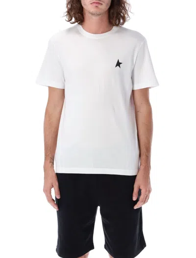 Golden Goose Deluxe Brand Regular Fit White T-shirt With Subtle Logo Detail