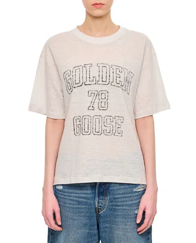 Deluxe Brand Relaxed Fit Round Neck T-shirt With Faded Print In White from Luosophy