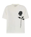 Golden Goose Deluxe Brand Rose Printed Crewneck T-shirt In White