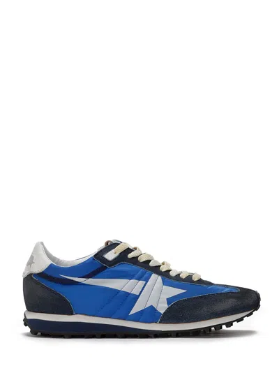 Golden Goose Deluxe Brand Running Marathon Nylon Upper Suede Sneakers In Blue