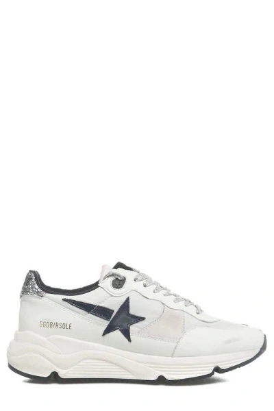 Golden Goose Deluxe Brand Running Sole Sneakers In 11723 Optic White/white/black/silver