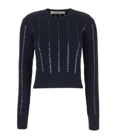GOLDEN GOOSE GOLDEN GOOSE DELUXE BRAND SEQUIN EMBELLISHED CABLE-KNIT JUMPER