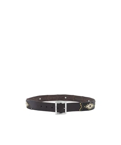 Golden Goose Deluxe Brand Sierra Studded Belt In Metallic