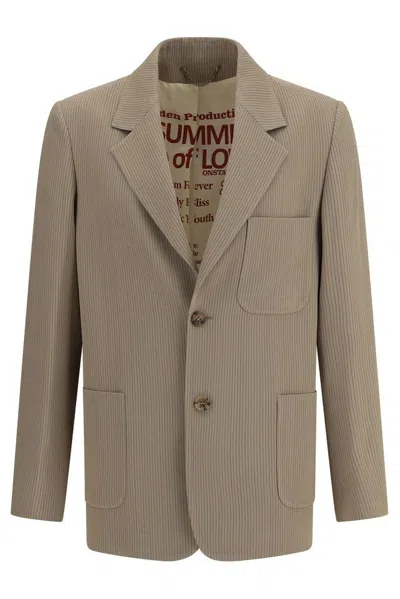 Golden Goose Lowell Blazer Jacket In Brown
