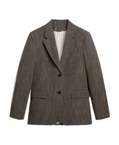 Golden Goose Deluxe Brand Single Breasted Tailored Blazer In Gray