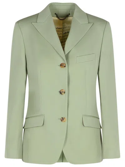 Golden Goose Women's Blazer Jacket In Sage-green Wool