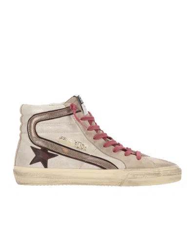 Golden Goose Deluxe Brand Slide Shimmer High-top Sneakers In Neutral