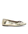 Golden Goose Deluxe Brand Square-toe Bow Detailed Balleina Shoes In Nude