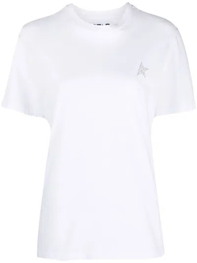 Golden Goose Deluxe Brand Star Logo Print Cotton T-shirt In White