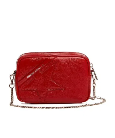 Golden Goose Deluxe Brand Star Patch Crossbody Bag In Red