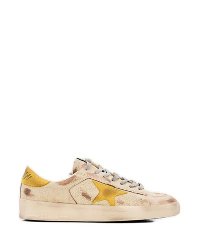 Golden Goose Stardan Leather Upper Nabu Star And Heel In Beige