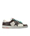 Golden Goose Stardan Two-tone Distressed Finish Leather Sneakers Shoes