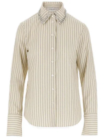 Golden Goose Deluxe Brand Striped Buttoned Shirt In Multi