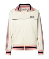 Golden Goose Track Sweatshirt With Contrasting Hem Edges In White