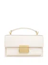 Golden Goose Deluxe Brand Structured Handbag With Gold-tone Clasp And Detachable Strap In Neutrals