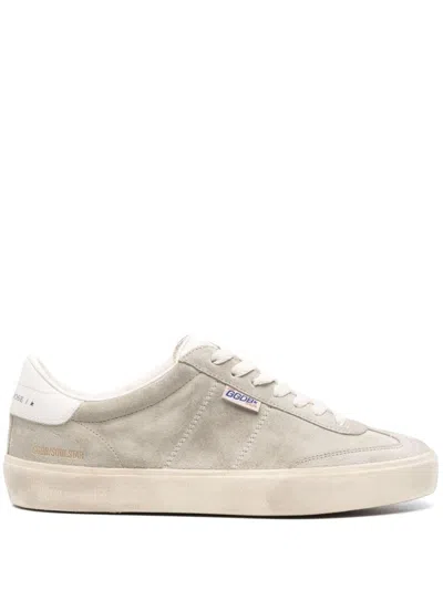 Golden Goose Deluxe Brand Suede Sneakers With Distressed Finish And Branded Accents In Neutrals