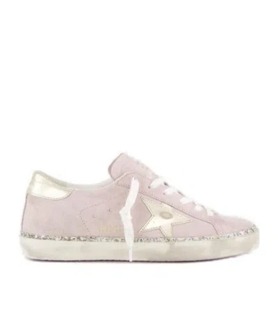 Golden Goose Deluxe Brand Super Star Glittered Sneakers In Pink