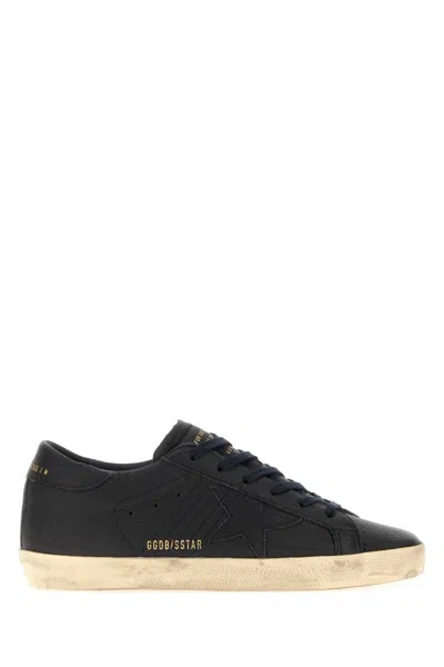 Golden Goose Deluxe Brand Super Star Leather Upper Star And Heel In Blue